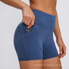 Custom Yoga Wear Shorts Butt Lift Quick Dry Stretchy Leggings Shorts with Pocket